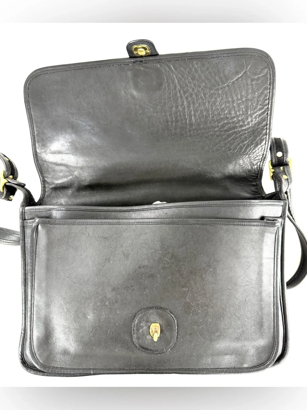 Vintage Coach 5180 Metropolitan Black Leather Messenger Bag US #devilwearsprada2